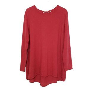 Soft Surroundings Sirena Sweater Wool Alpaca Blend Pink Tunic Womens 1X